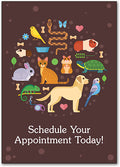 Fur, Feathers, Fins Customisable Postcard
