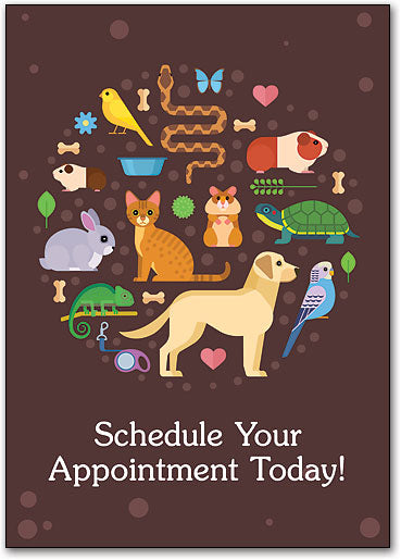 Fur, Feathers, Fins Customisable Postcard