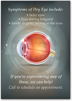 Dry Eye symptoms customisable Postcard
