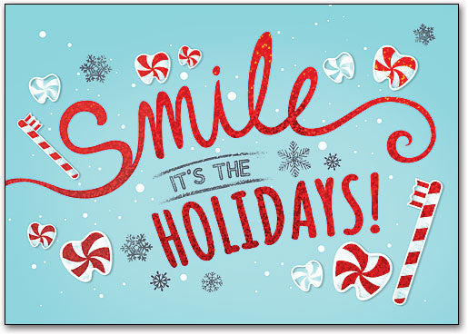 Peppermint Smile Deluxe Postcard