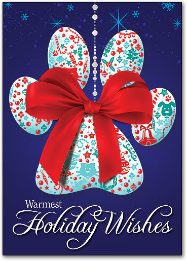 Gift Wrap Paw Deluxe Postcard