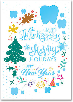 Brisk Holiday Wishes Deluxe Postcard