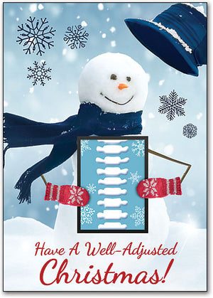 Spinal Snowman Customisable Postcard