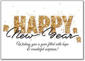 Glittering New Year Customisable Postcard