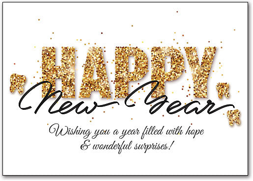 Glittering New Year Customisable Postcard