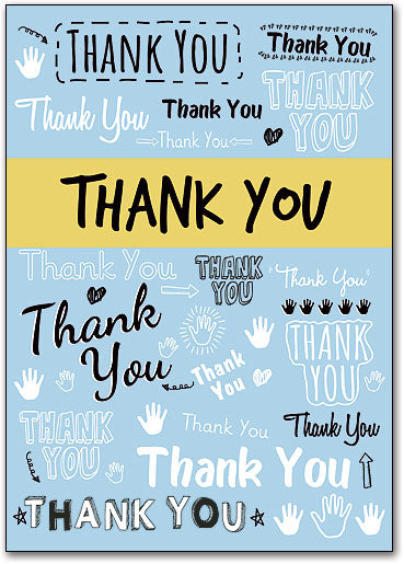 Grateful Words Thank You Postcard