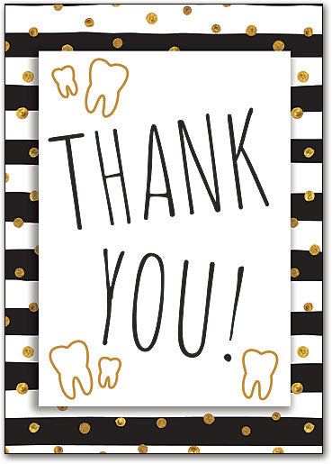 Touch Of Gold Smiles Thank You Postcard
