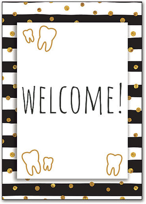 Touch Of Gold Smiles Welcome Postcard