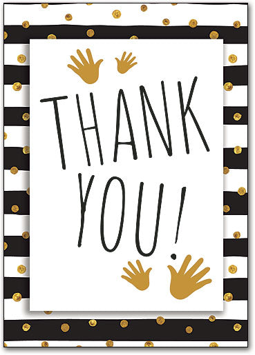Golden Thank You Postcard