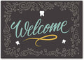 Decorative Swirls Welcome Postcard