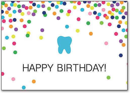 Tooth and Dots Birthday customisable Postcard