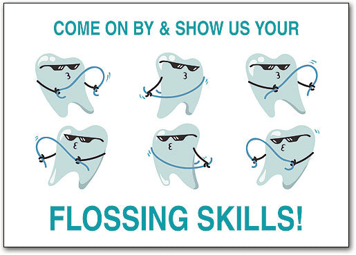 Flossing Skills customisable Postcard