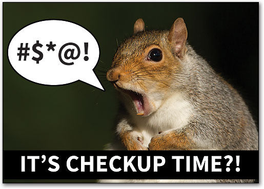 Uh Oh It's Time Postcard