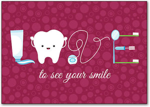 Love to See Your Smile customisable Postcard