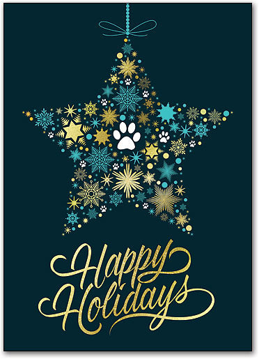 Star Paws Ornament Postcard