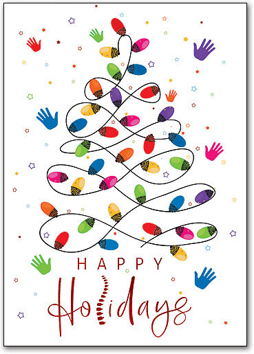 Twinkling Lights Traditional Postcard