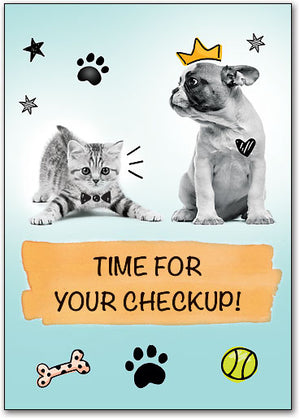 Quirky Pup and Kitten Postcard