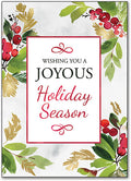 Holly Wishes Deluxe Postcard