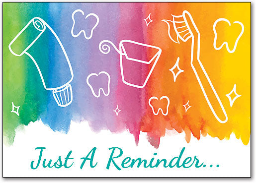 Color Wash Reminder customisable Postcard