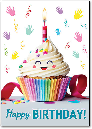 Cheerful Cupcake customisable Postcard