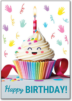 Cheerful Cupcake customisable Postcard