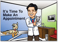 Caring Male Vet Custom Caricature Postcard