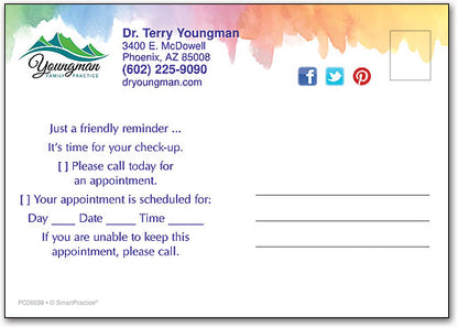 Color Wash Feet Postcard
