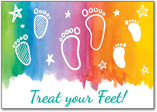 Color Wash Feet Postcard