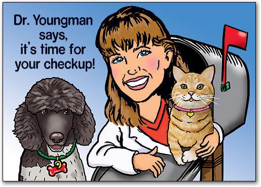 Surprise Delivery Custom Caricature Postcard