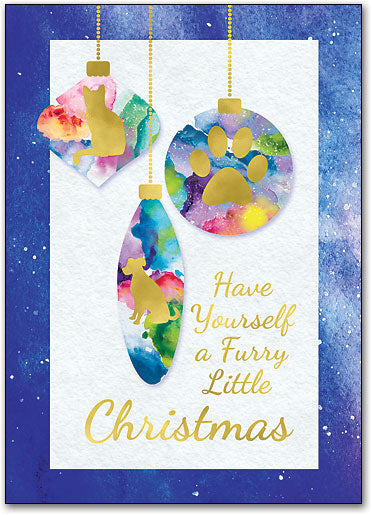 Watercolor Pet Ornaments Deluxe Postcard