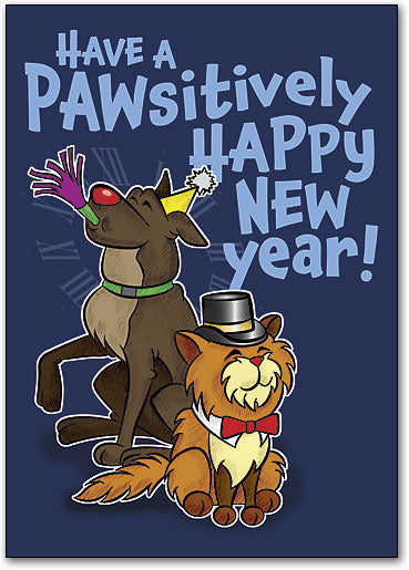 Playful New Year Postcard