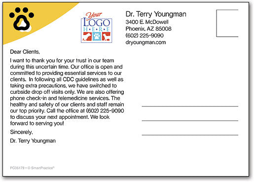 Vet Important Message Postcard