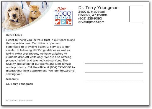 Note From Veterinarian Postcard