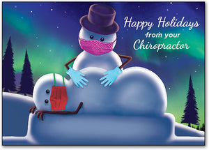 Snowman Adjustment Customisable Postcard