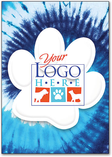 Tie Dye Paw Postcard
