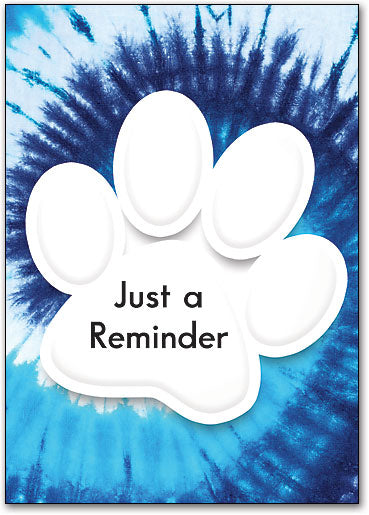 Tie Dye Paw Postcard