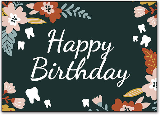 Floral Birthday Birthday Postcard