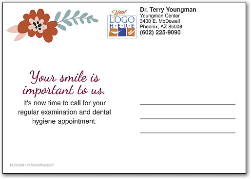 Floral Thank You Postcard