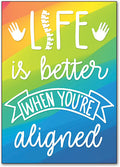 Aligned Rainbow Customisable Postcard