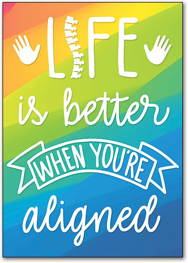 Aligned Rainbow Customisable Postcard