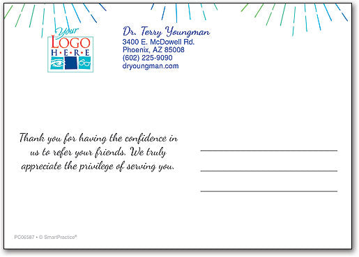 Bright Vision Thank You Customisable Postcard