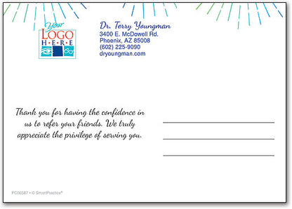 Bright Vision Thank You Customisable Postcard