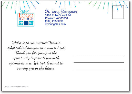 Bright Vision Welcome Customisable Postcard