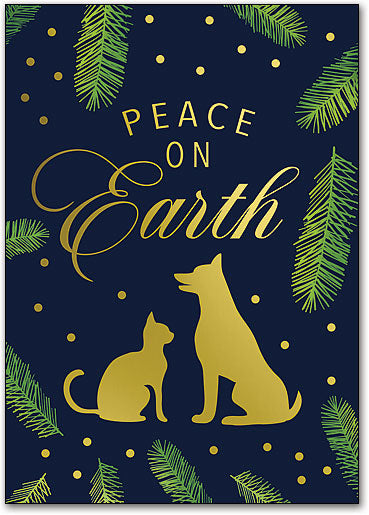 Peace and Pets Deluxe Postcard