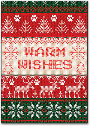 Festive Sweater Deluxe Postcard