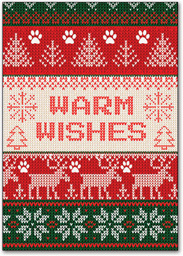 Festive Sweater Deluxe Postcard