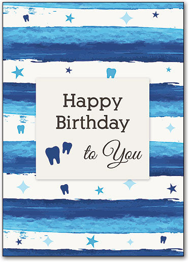 Cool Stripes Birthday Postcard
