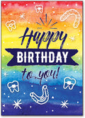Ortho Confetti Birthday Postcard