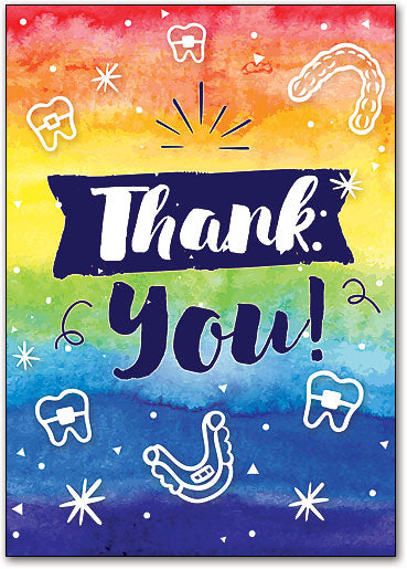 Ortho Confetti Thank You Postcard
