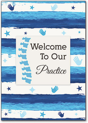 Blue Stripes Welcome Welcome Postcard